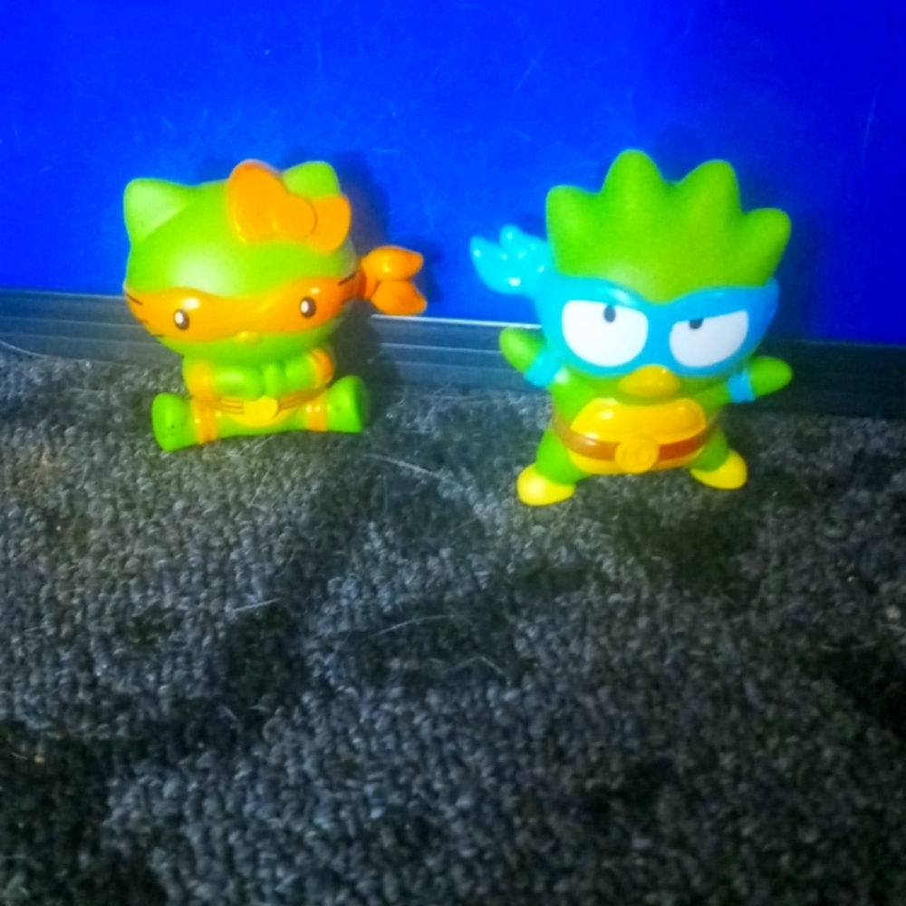 Hello kitty's ninja turtle Green  Kids Toy Character Figures - Set of 2